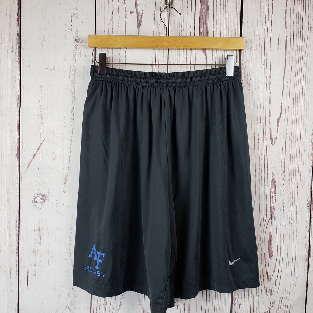 Air Force Rugby Nike Activewear Shorts Mens Size M Pull On Stretch Waist Black